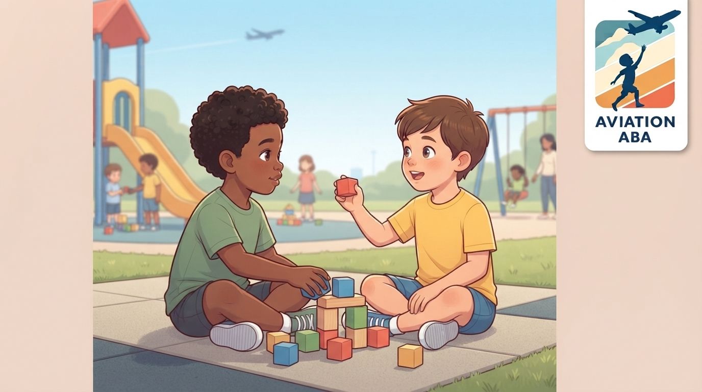 A kid using his communication skills with his friends