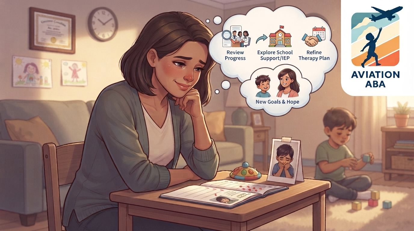 A mother getting new ideas on what steps to take if ABA doesn't work out