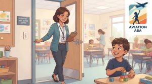 can an aba therapist come into my child's school